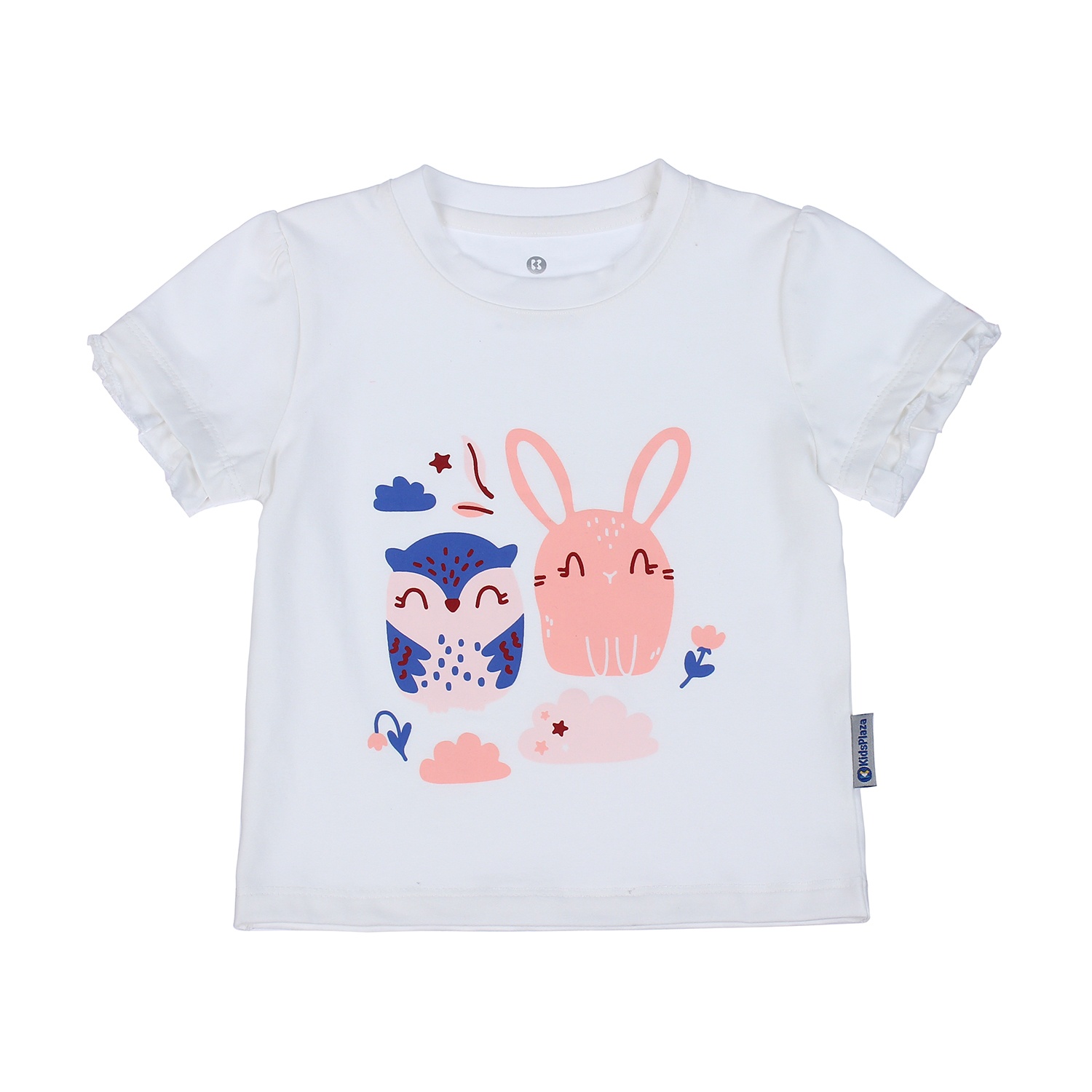 Bộ quần áo cộc tay bé gái KidsPlaza in hình Cú & Thỏ TT21H hình 2