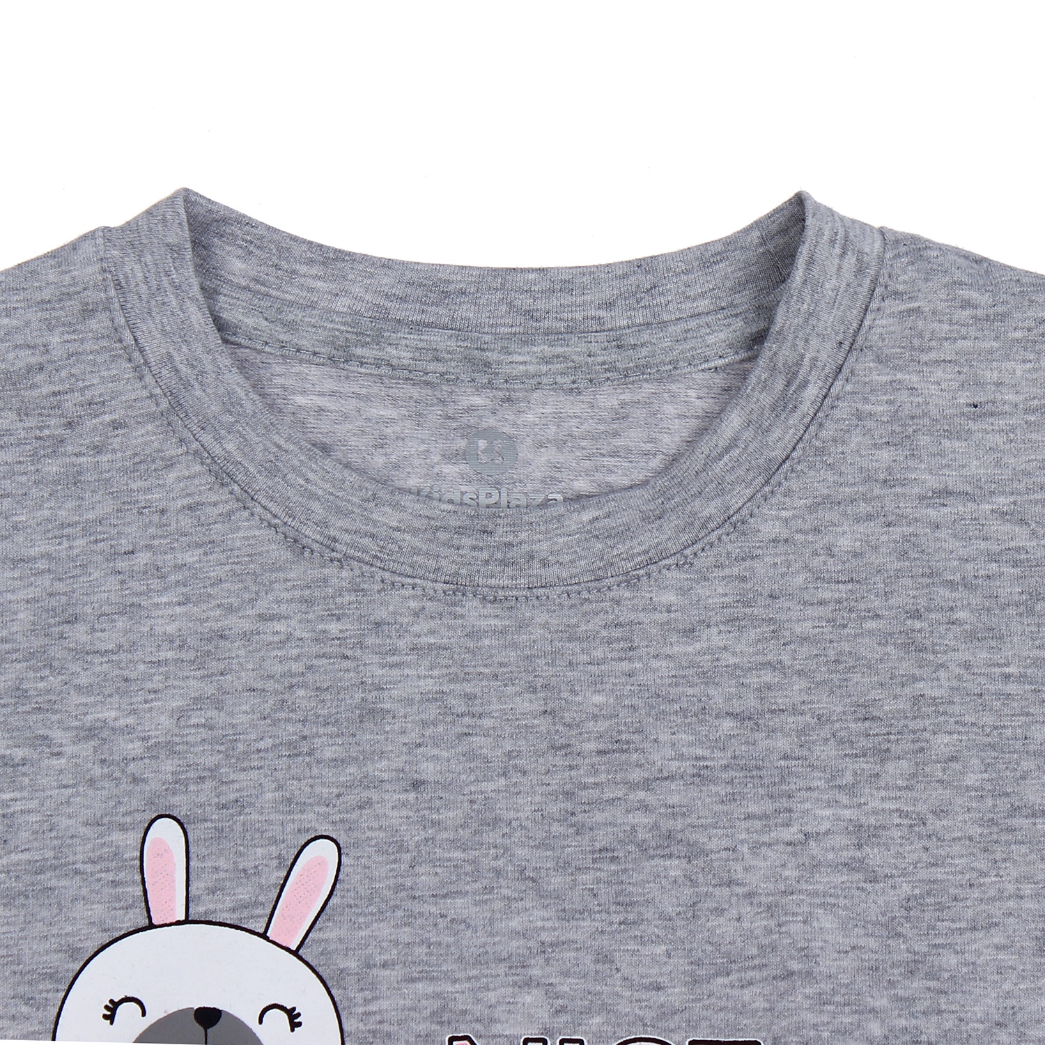 Bộ quần áo cộc tay bé gái KidsPlaza in hình Thỏ 09 TT21H (Xám) hình 3