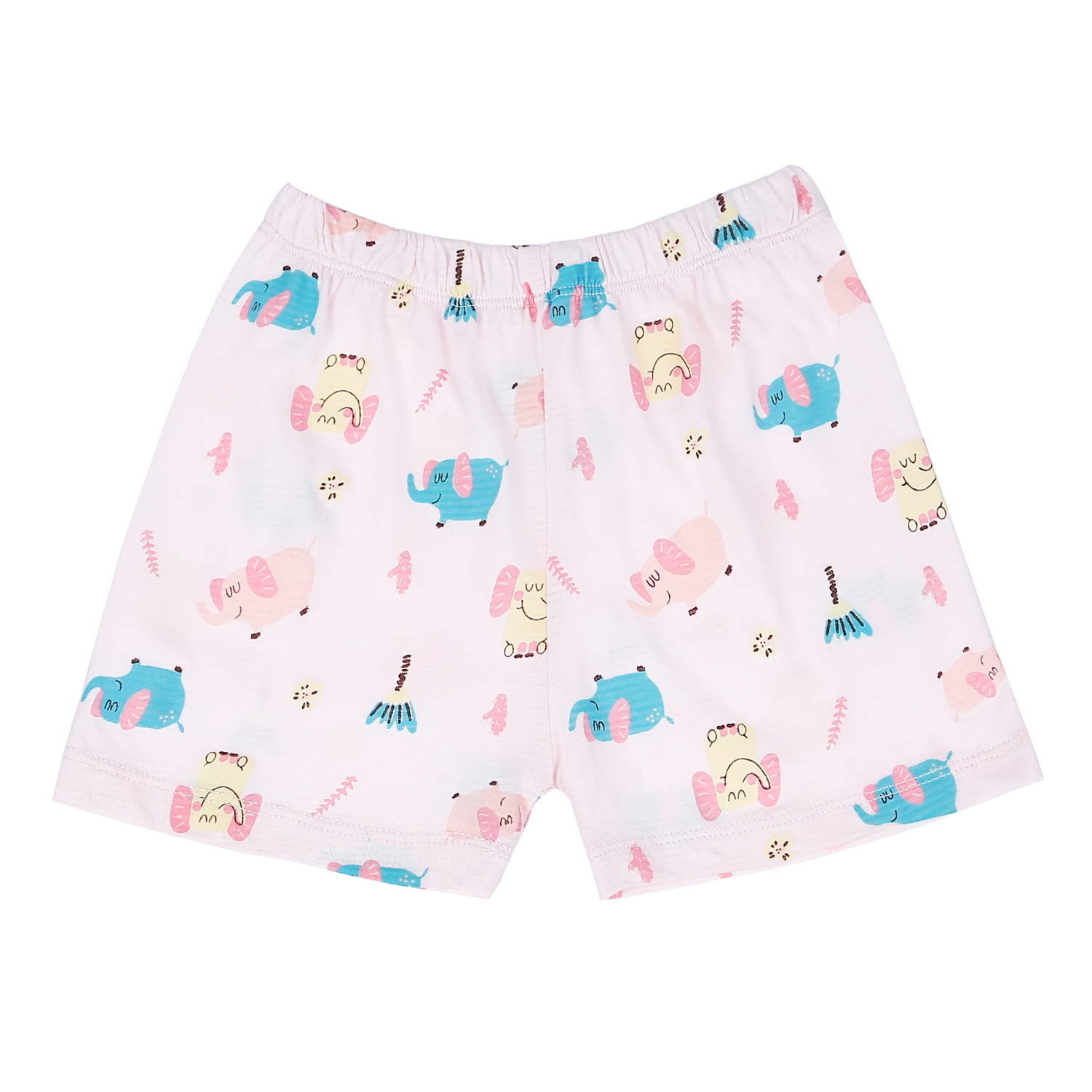 Bộ quần áo cộc tay bé gái Kidsplaza kẻ phối in hình Voi M21H (Hồng) hình 5