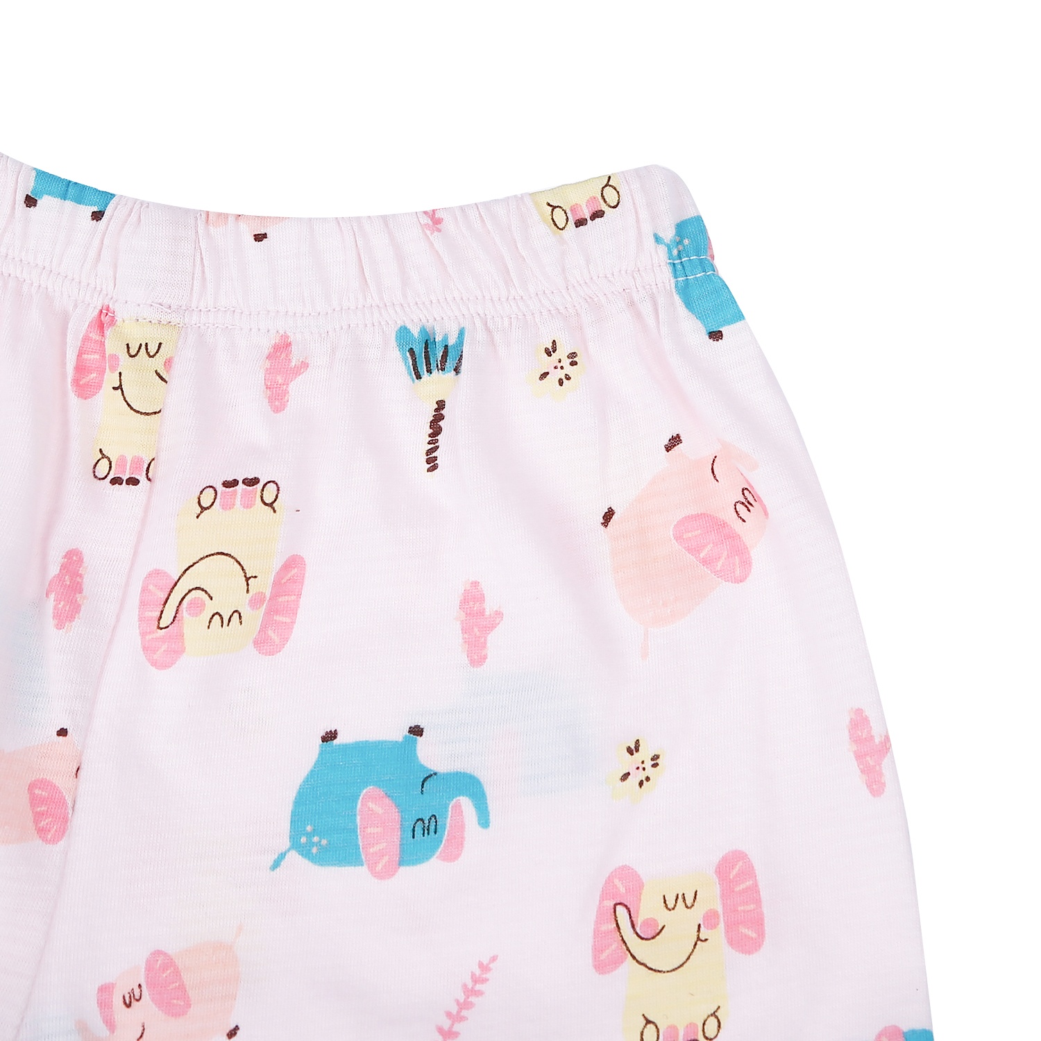 Bộ quần áo cộc tay bé gái Kidsplaza kẻ phối in hình Voi M21H (Hồng) hình 6