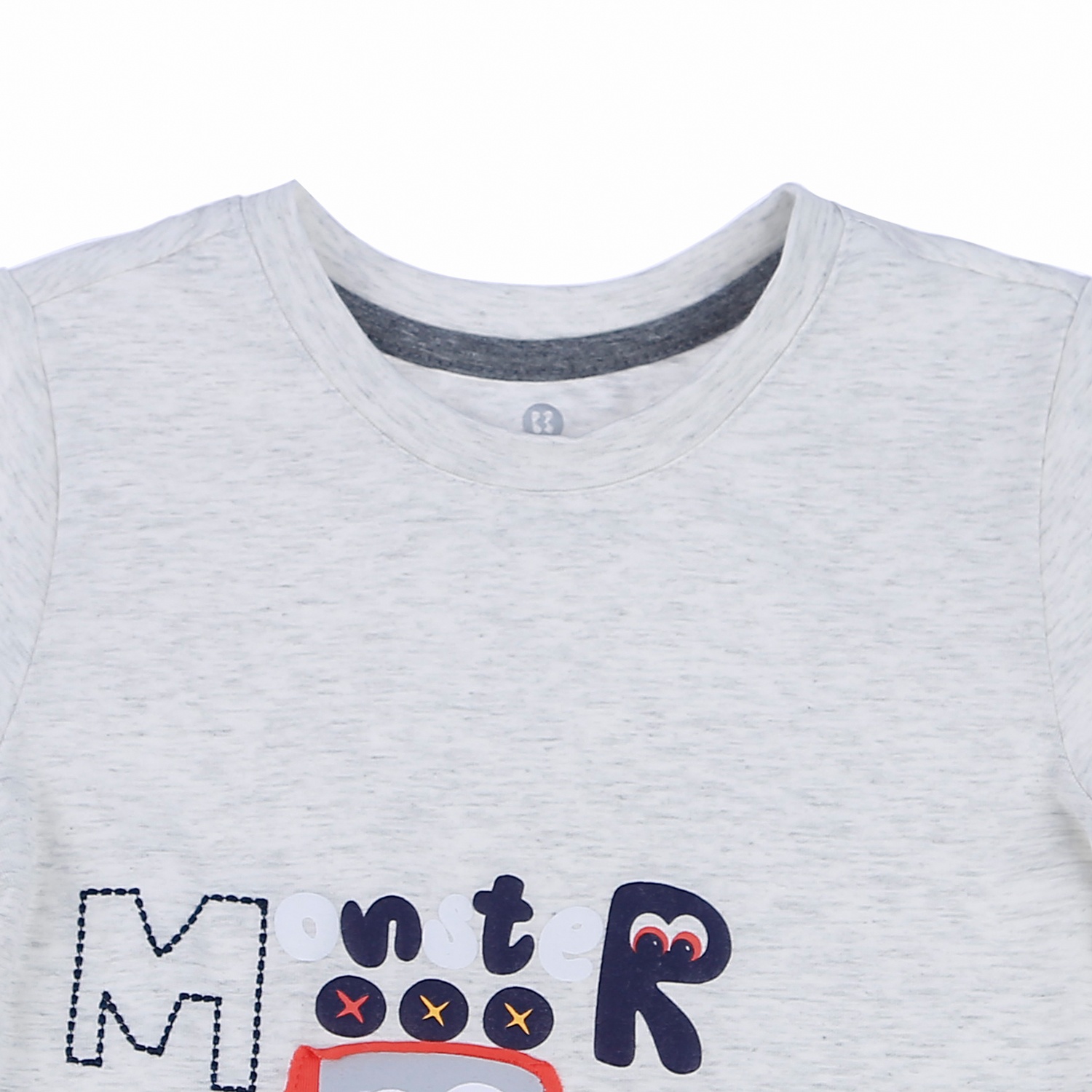 Bộ quần áo cộc tay bé trai KidsPlaza in hình Monster TT21H (Xám) hình 3