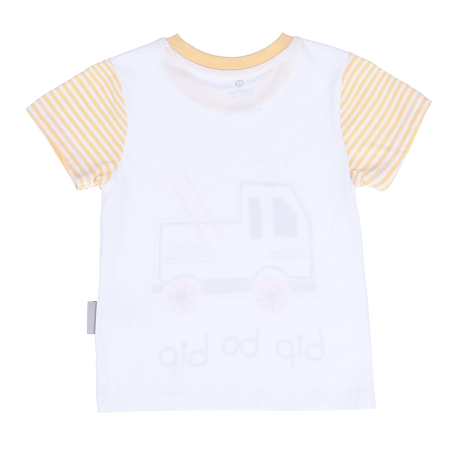Bộ quần áo cộc tay bé trai KidsPlaza in hình Xe Cứu Hỏa Xe LN21T (Trắng Vàng) hình 7