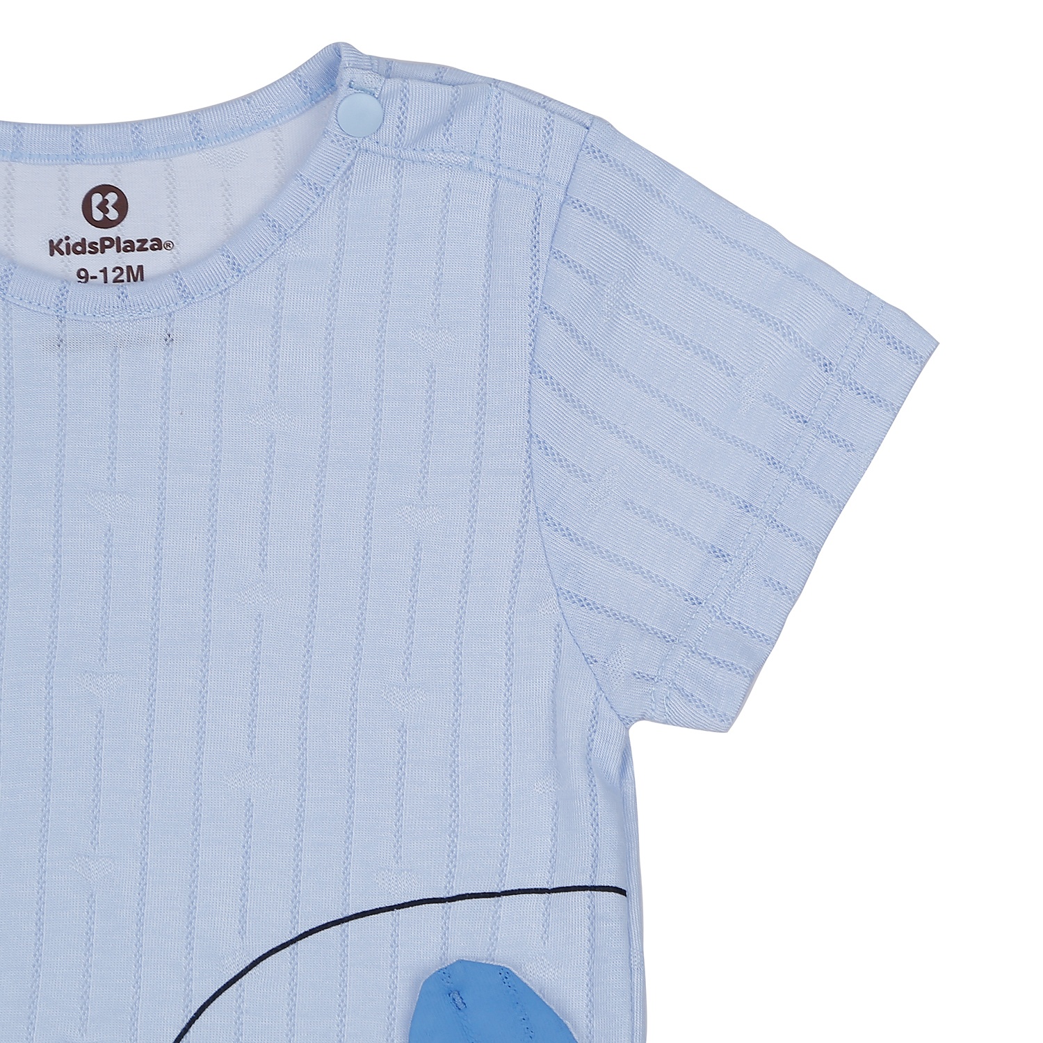 Bộ quần áo cộc tay  KidsPlaza cài vai in hình voi HN21H (Xanh Dương) hình 3