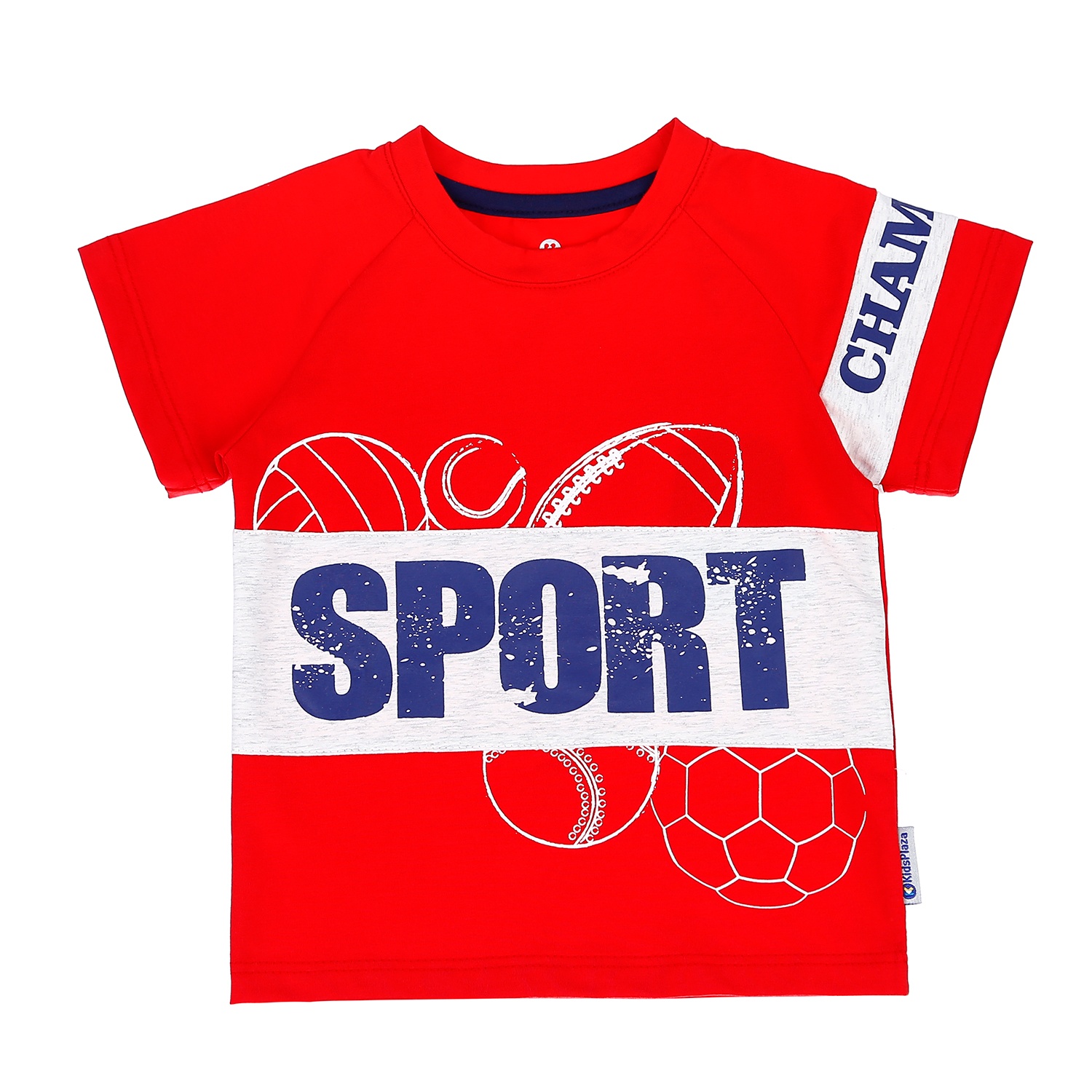 Bộ quần áo cộc tay thời trang bé trai KidsPlaza họa tiết SPORT TT21H (Đỏ) hình 6