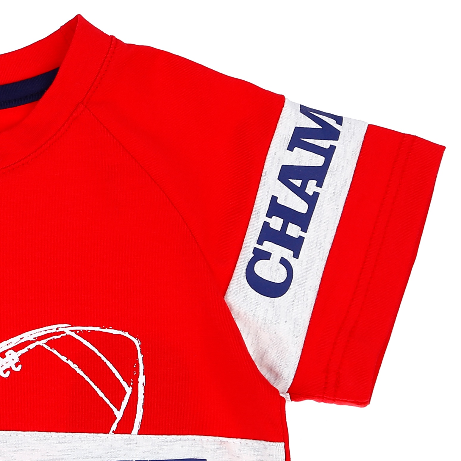 Bộ quần áo cộc tay thời trang bé trai KidsPlaza họa tiết SPORT TT21H (Đỏ) hình 3