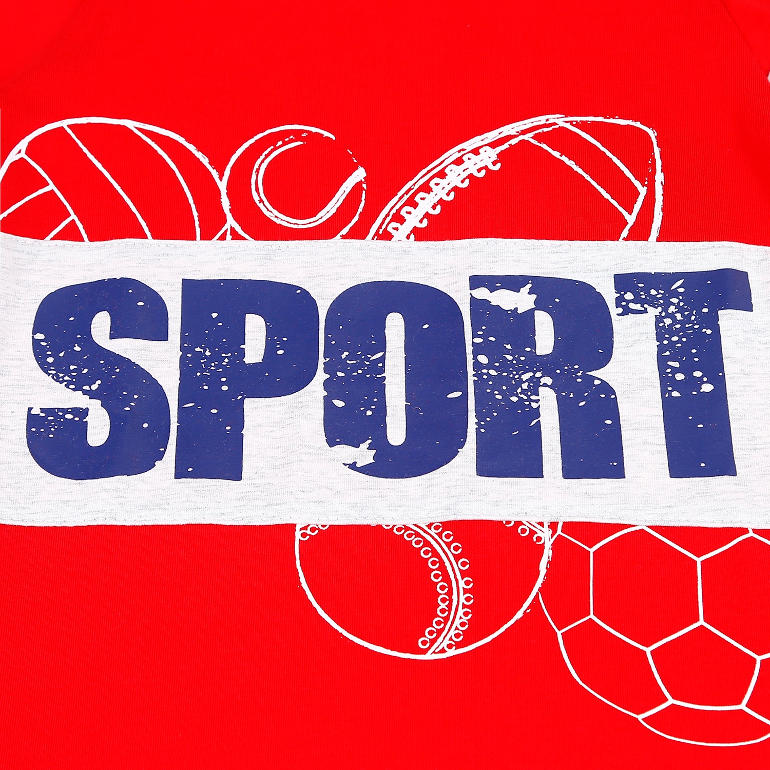 Bộ quần áo cộc tay thời trang bé trai KidsPlaza họa tiết SPORT TT21H (Đỏ) hình 4