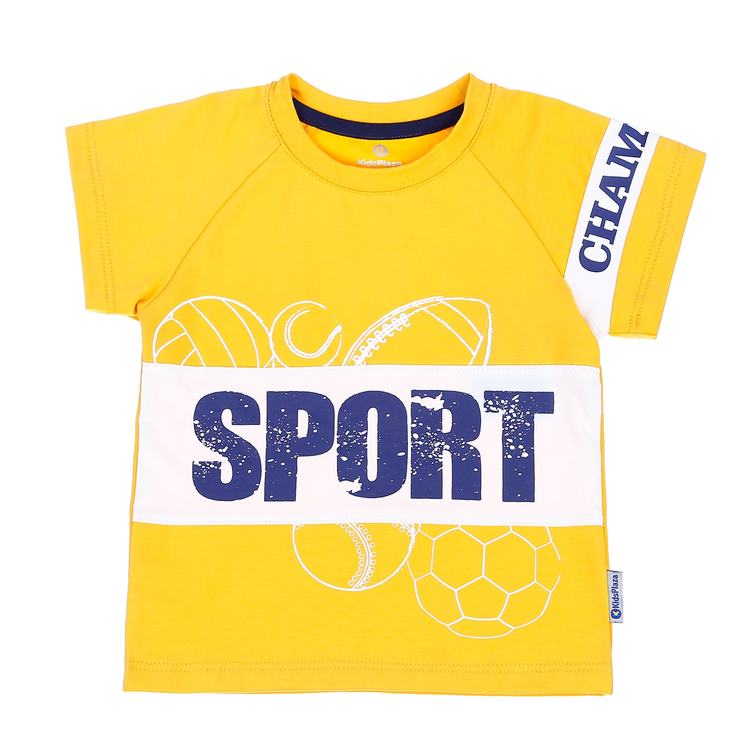Bộ quần áo cộc tay thời trang bé trai KidsPlaza họa tiết SPORT TT21H (Vàng) hình 6