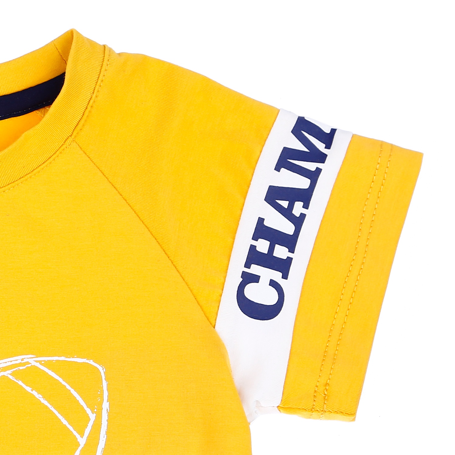 Bộ quần áo cộc tay thời trang bé trai KidsPlaza họa tiết SPORT TT21H (Vàng) hình 3