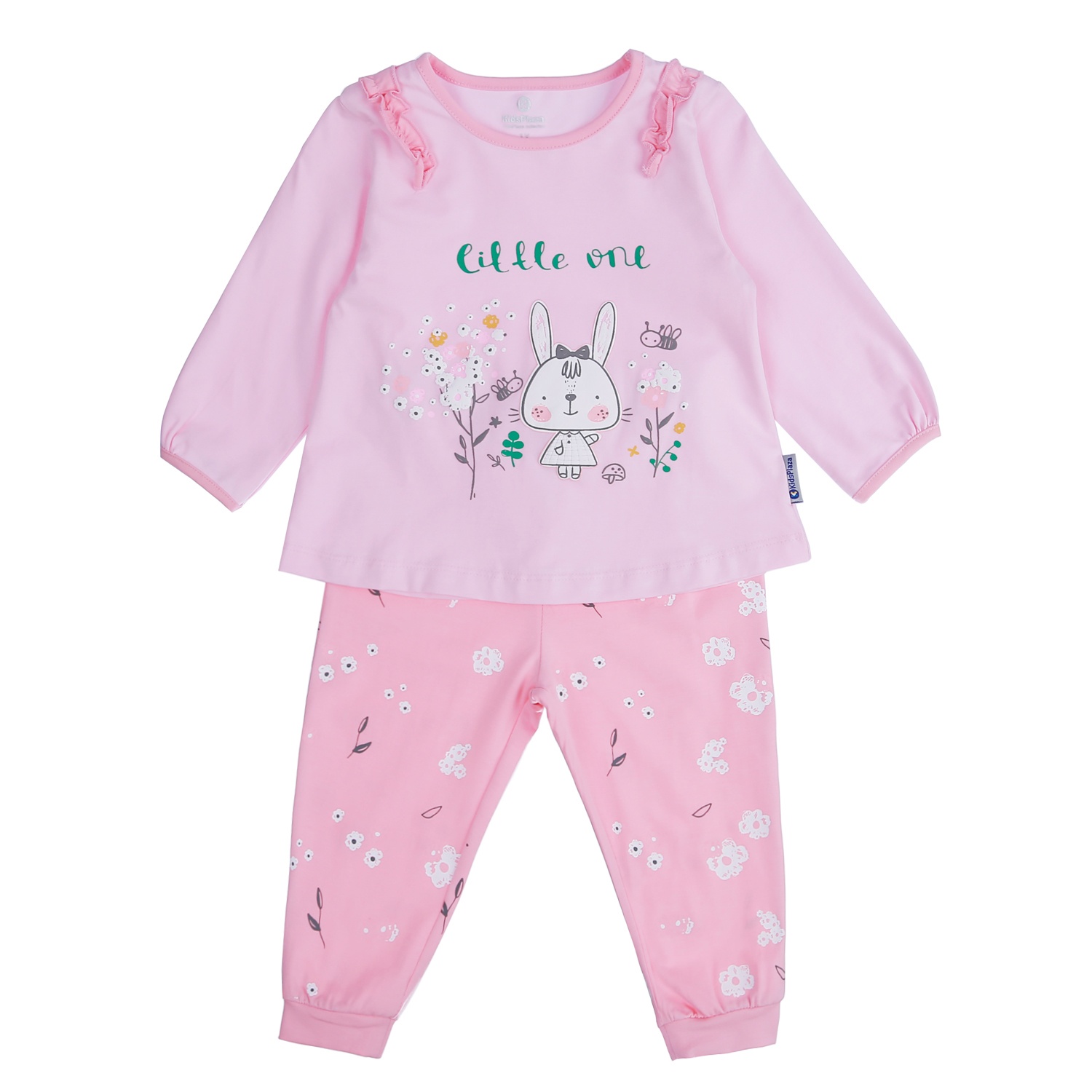 Bộ quần áo dài tay bé gái KidsPlaza in hình thỏ TT21T (Hồng) hình 1