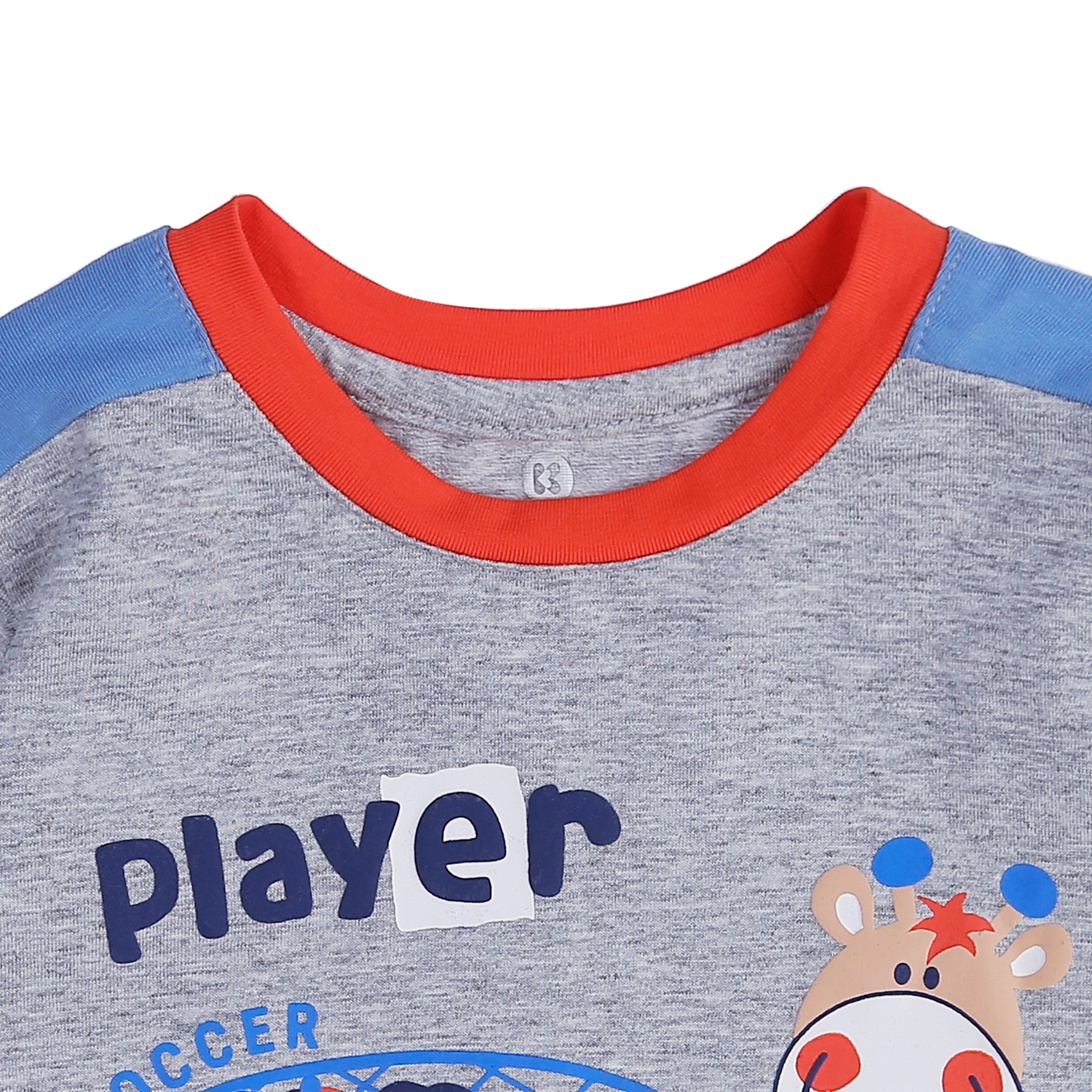 Bộ quần áo dài tay bé trai KidsPlaza in hình hươu cao cổ TT21T (Xám) hình 3