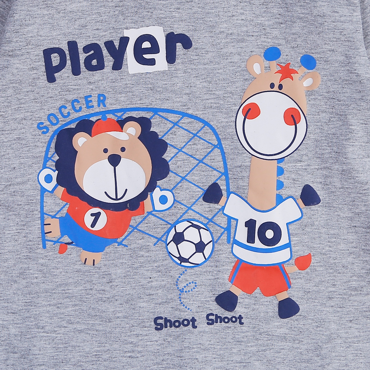 Bộ quần áo dài tay bé trai KidsPlaza in hình hươu cao cổ TT21T (Xám) hình 4