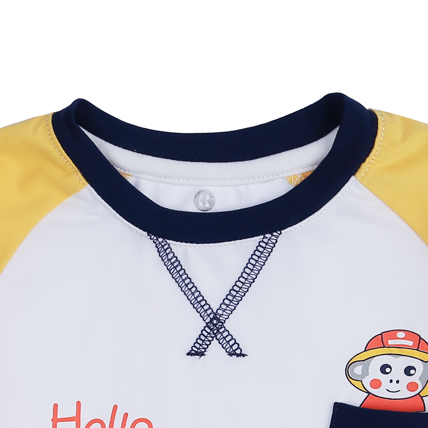 Bộ quần áo dài tay bé trai KidsPlaza in hình xe ô tô hello TT21T (Vàng) hình 3
