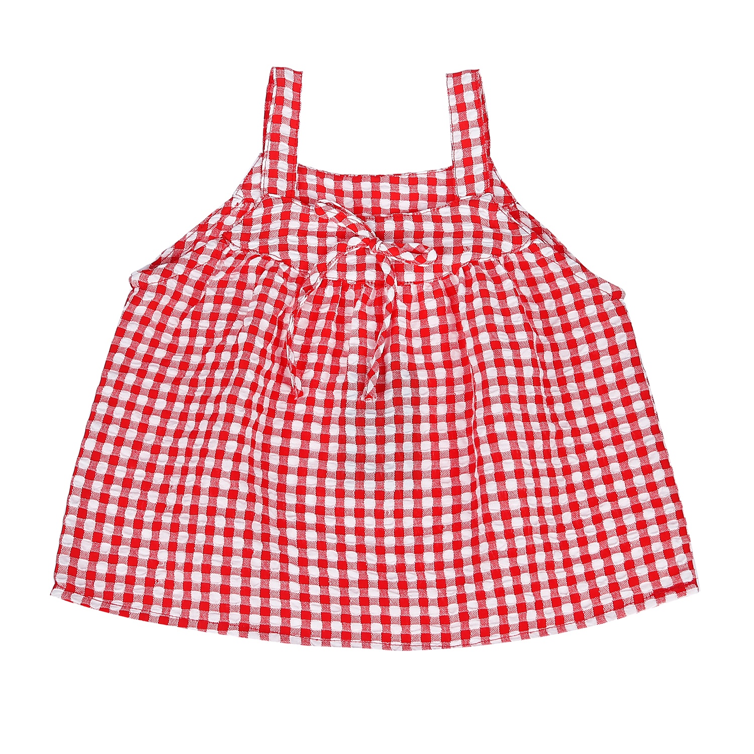 Bộ quần áo hai dây kẻ zip kaki KidsPlaza M21H (Đỏ Trắng) hình 2