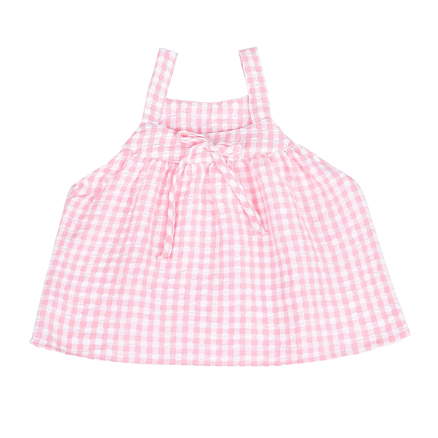 Bộ quần áo hai dây kẻ zip kaki KidsPlaza M21H (Hồng Nhạt) hình 2