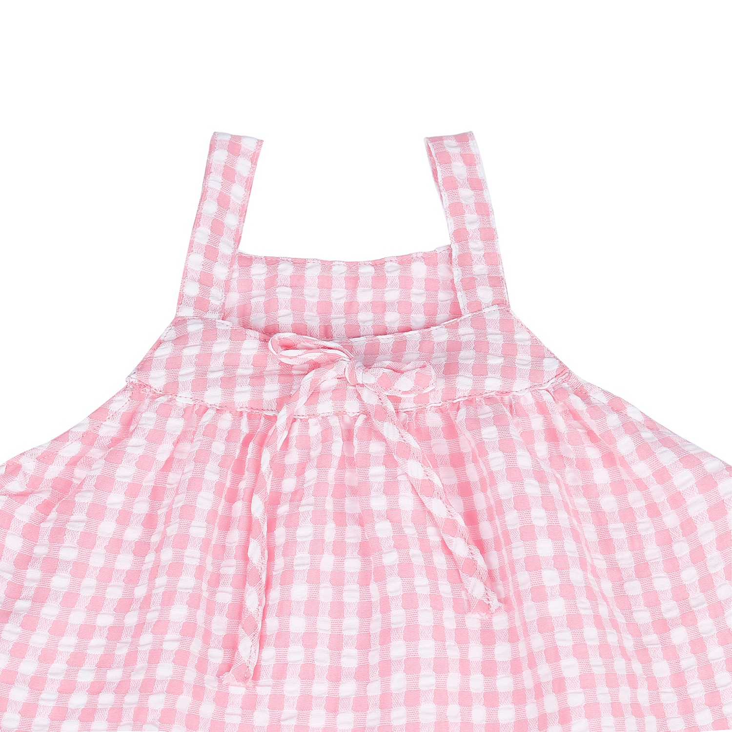 Bộ quần áo hai dây kẻ zip kaki KidsPlaza M21H (Hồng Nhạt) hình 3