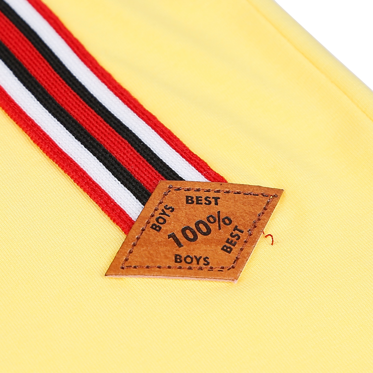 Bộ quần áo hai sọc bé trai in hình râu KidsPlaza M21H (Vàng Xám) hình 5