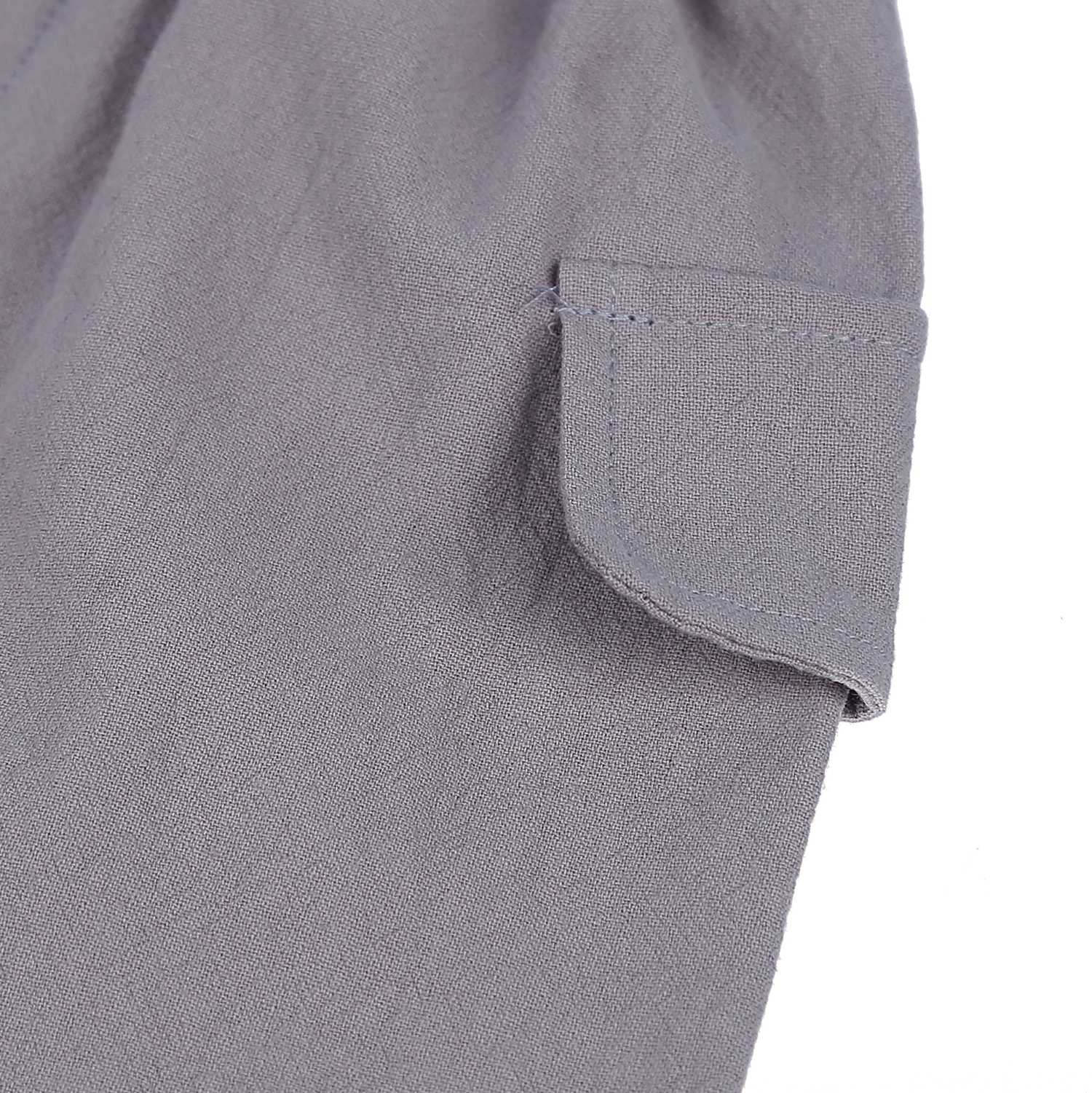 Bộ quần áo hai sọc bé trai in hình râu KidsPlaza M21H (Vàng Xám) hình 7