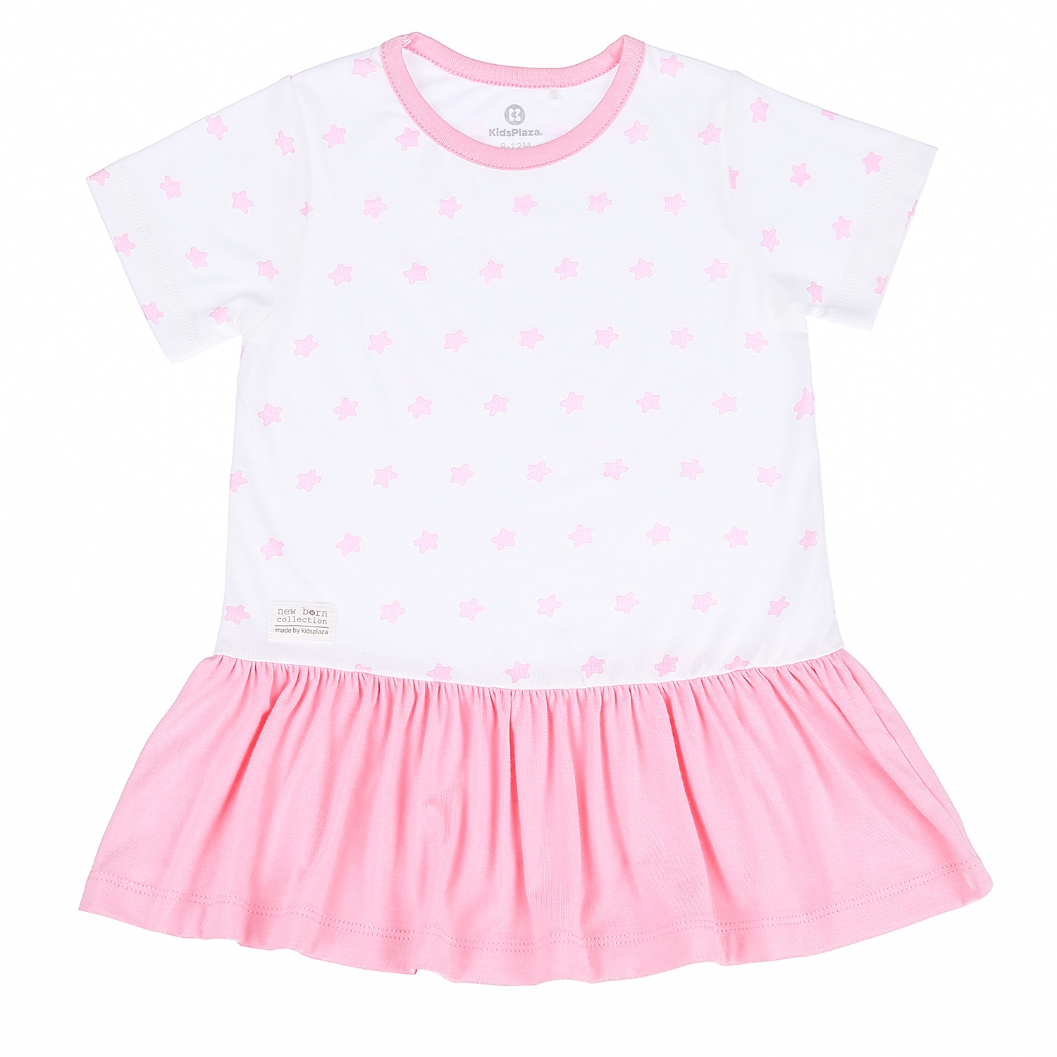 Bộ váy cộc tay bé gái Otis in hình sao KidsPlaza ND21H (Trắng Hồng) hình 1