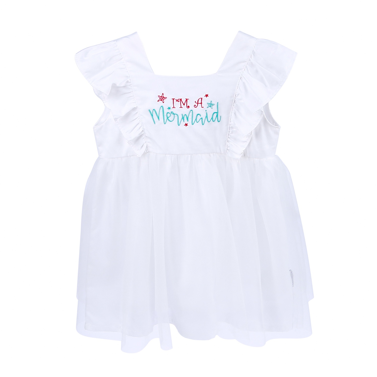 Bộ váy sát nách bé gái cánh tiên KidsPlaza BH21H (Trắng) hình 1