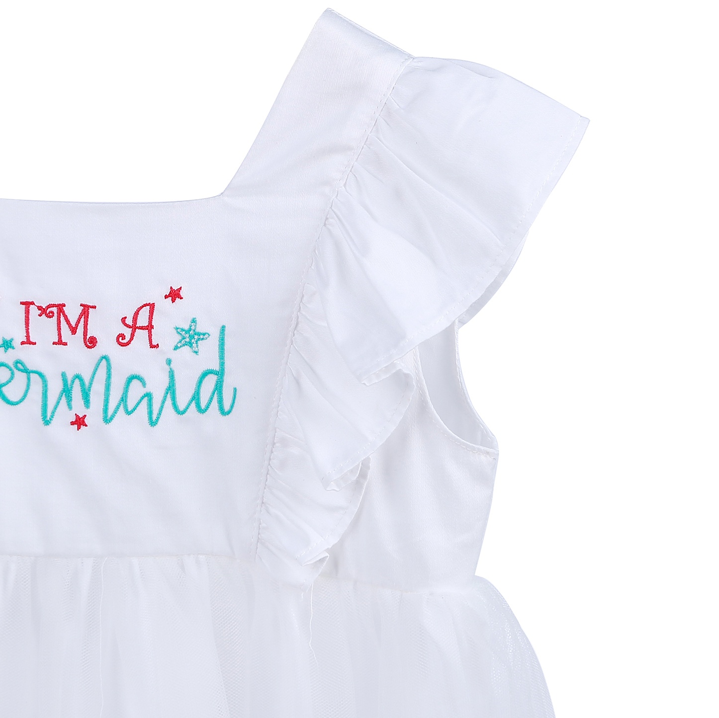 Bộ váy sát nách bé gái cánh tiên KidsPlaza BH21H (Trắng) hình 3