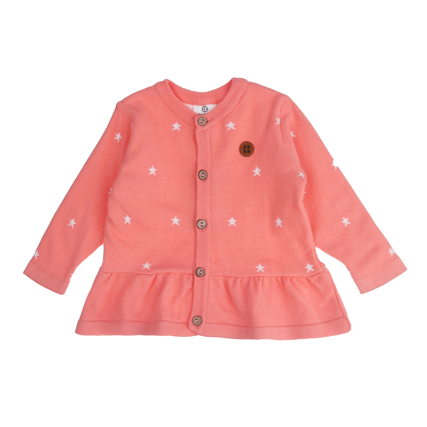 Áo len dài tay bé gái Hello KidsPlaza ND21D (Hồng cam đậm) hình 1