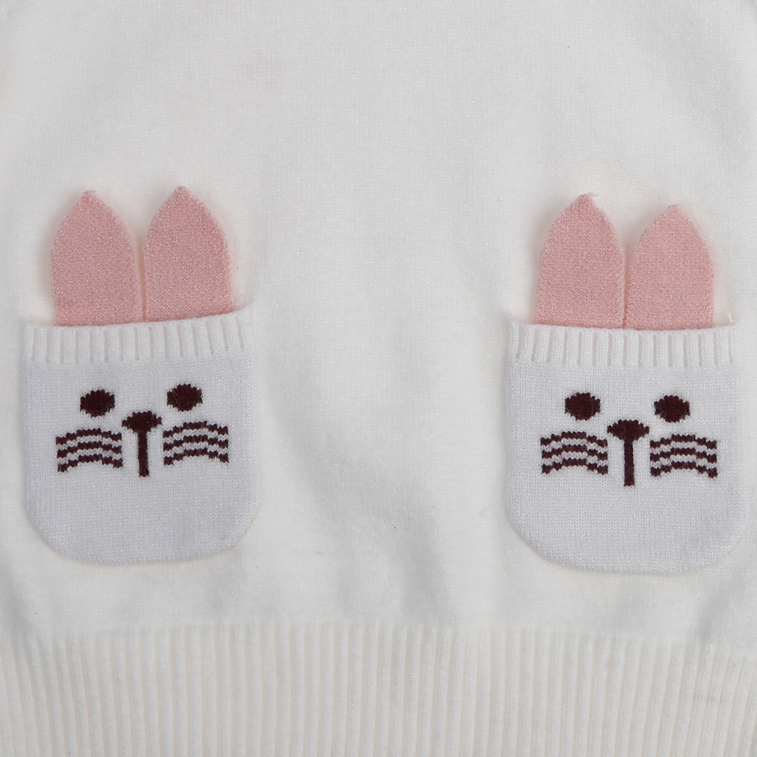 Áo len gile bé gái KidsPlaza cổ hoa HN21D (Trắng) hình 4