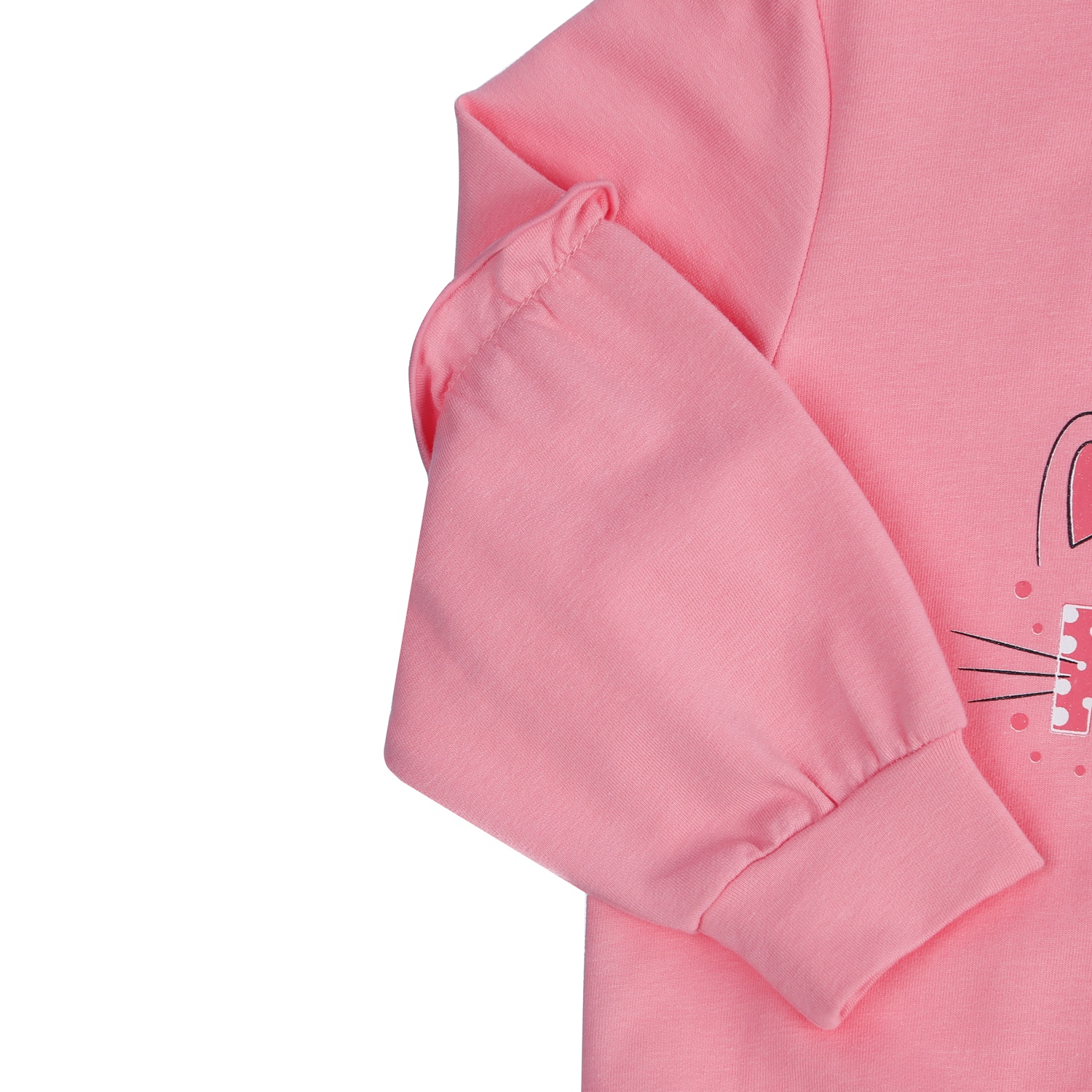 Bộ quần áo da cá dài tay bé gái KidsPlaza in hình mèo HN21T (Hồng) hình 3