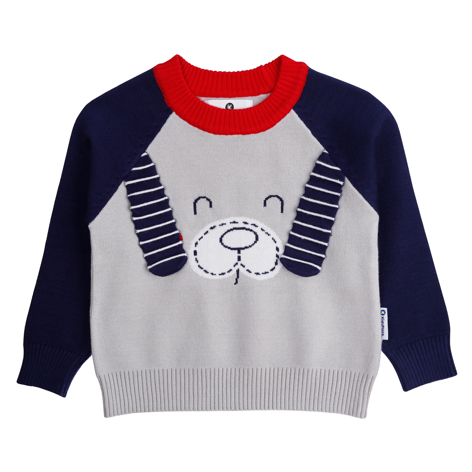 Áo len dài tay bé trai KidsPlaza hình cún có tay dài HN21D (Ghi) hình 1