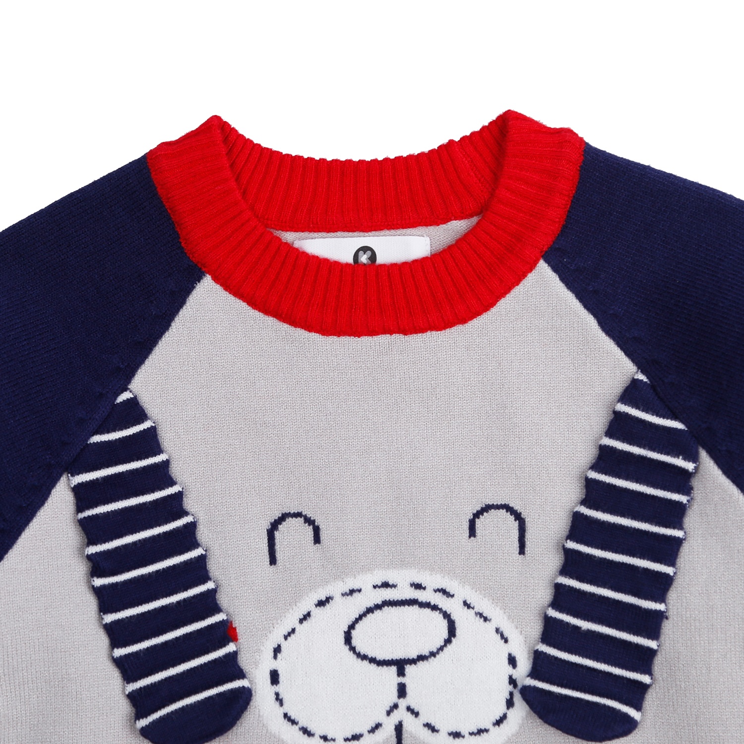 Áo len dài tay bé trai KidsPlaza hình cún có tay dài HN21D (Ghi) hình 2