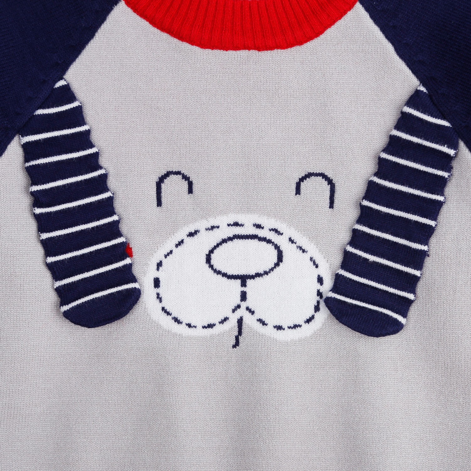 Áo len dài tay bé trai KidsPlaza hình cún có tay dài HN21D (Ghi) hình 3