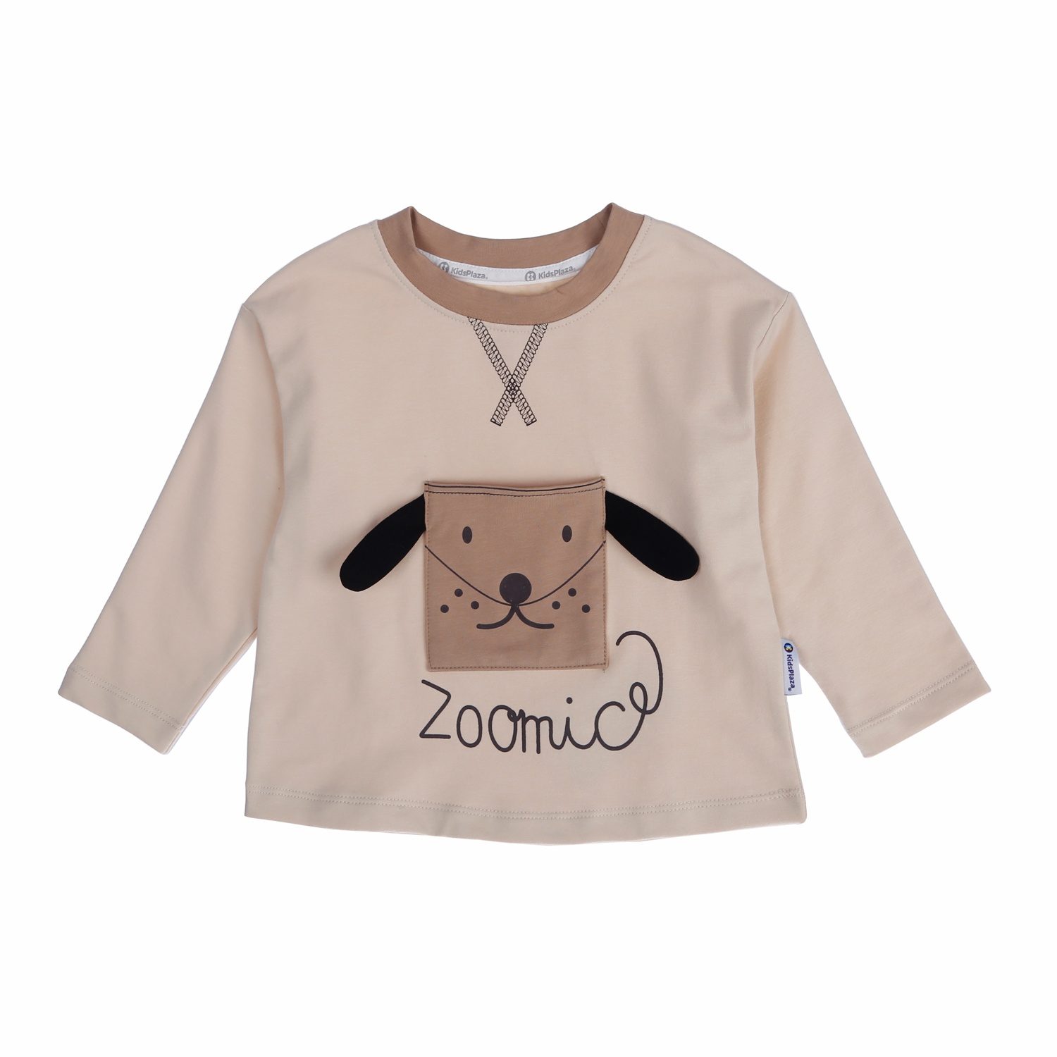 Bộ nỉ da cá bé trai Kids Plaza đáp túi in hình gấu HN21T hình 3