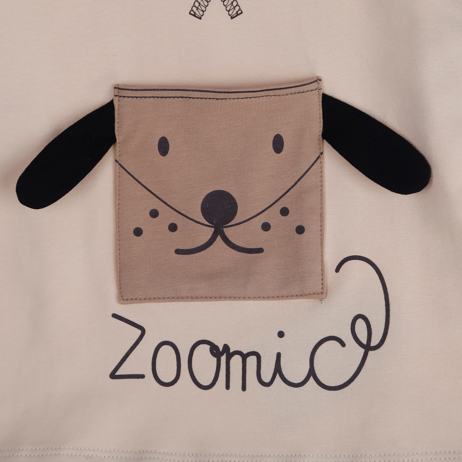 Bộ nỉ da cá bé trai Kids Plaza đáp túi in hình gấu HN21T hình 2