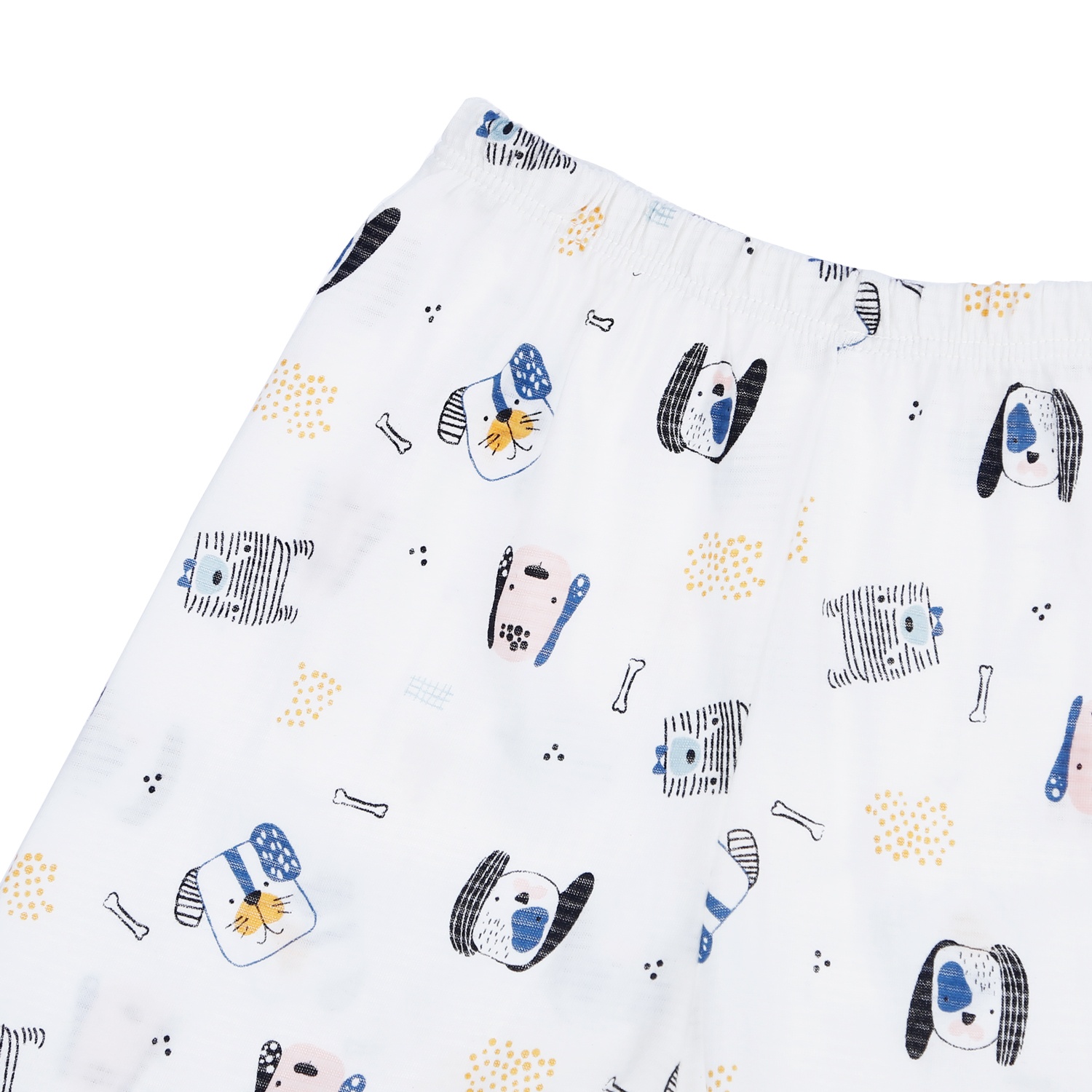 Bộ quần áo dài tay bé trai phối cún KidsPlaza M21T (Trắng) hình 4