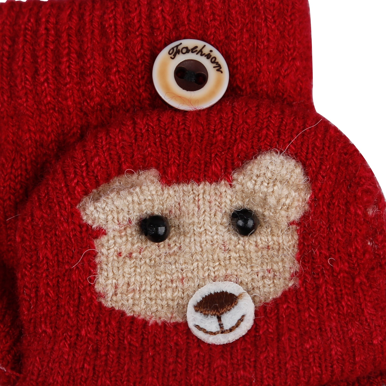 Găng tay len nửa ngón AC20 màu đỏ hình 3