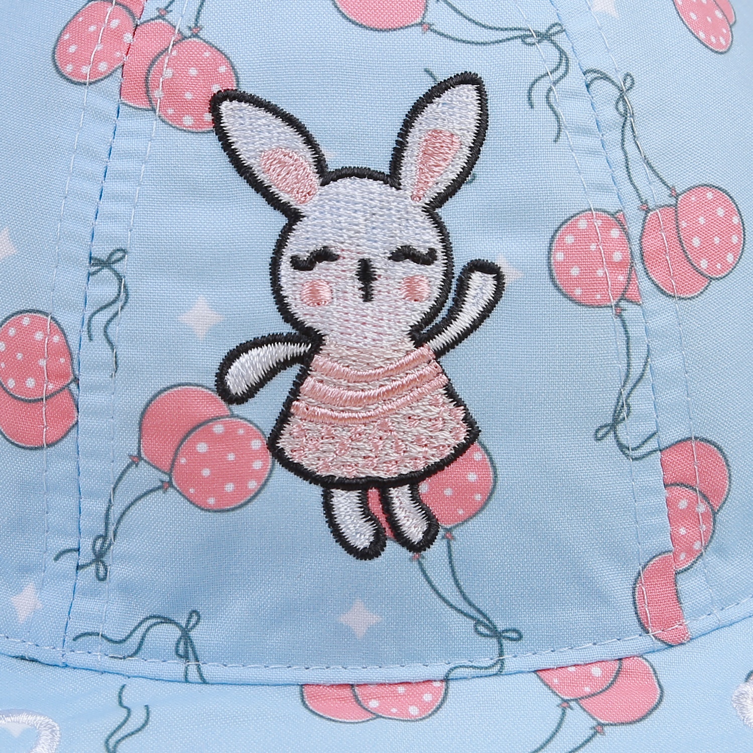 Mũ vành bé gái KidsPlaza thêu thỏ DN21H (Xanh) hình 3