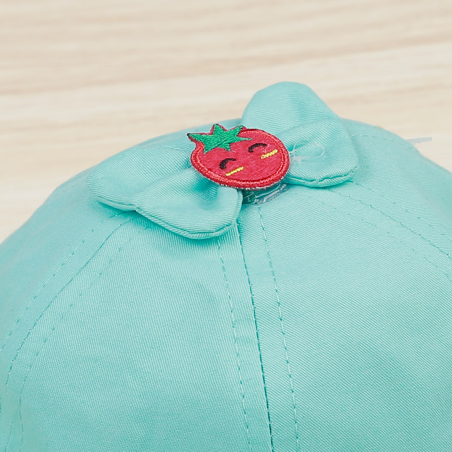 Mũ vành tròn bé gái KidsPlaza phủ voan gắn nơ DN22H (Xanh) hình 2