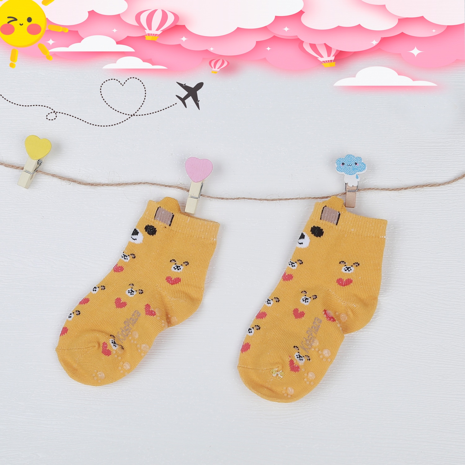 Set 3 tất bé gái in thú KidsPlaza DK22 hình 4