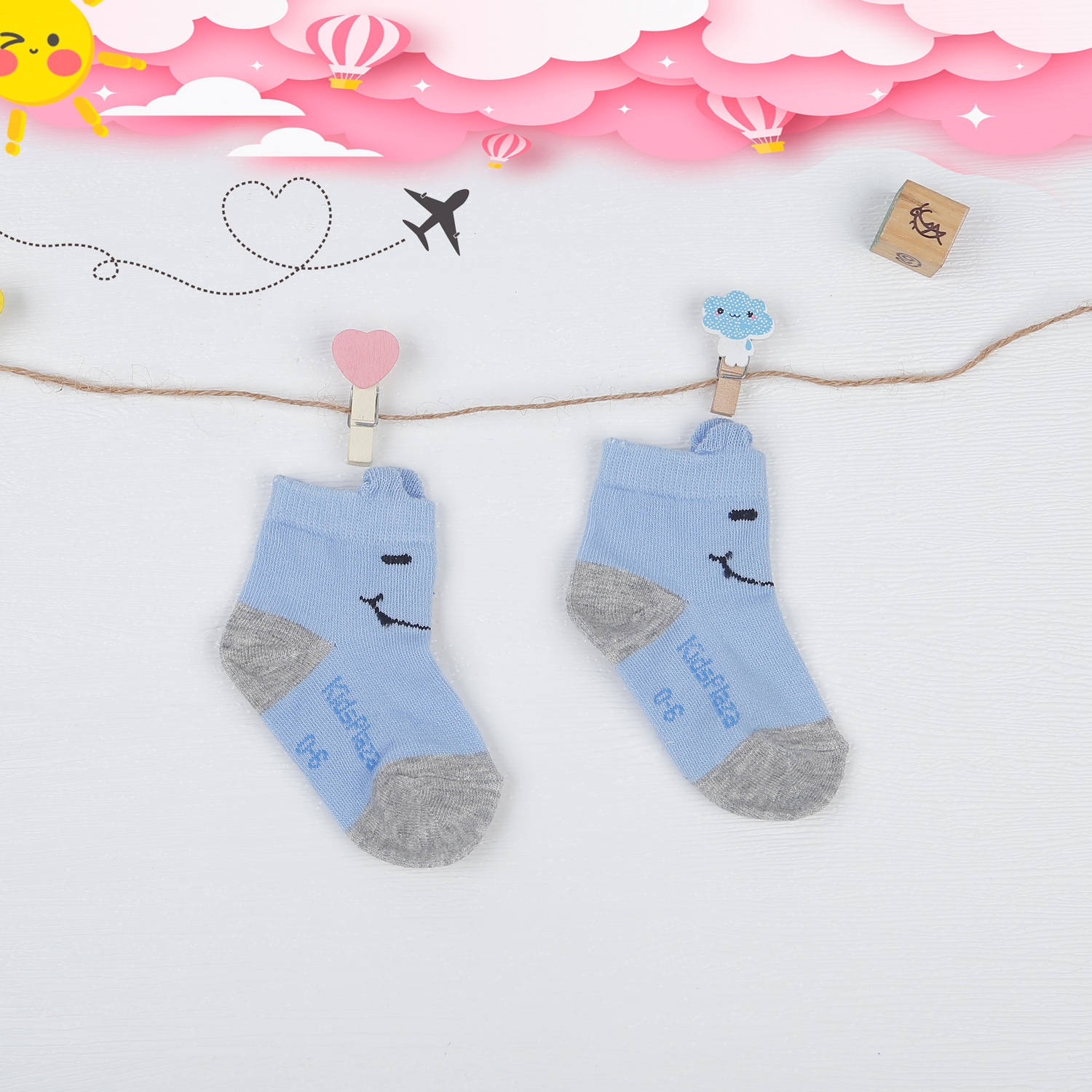 Set 3 tất thời trang bé trai in hình KidsPlaza K17 DK22 hình 2