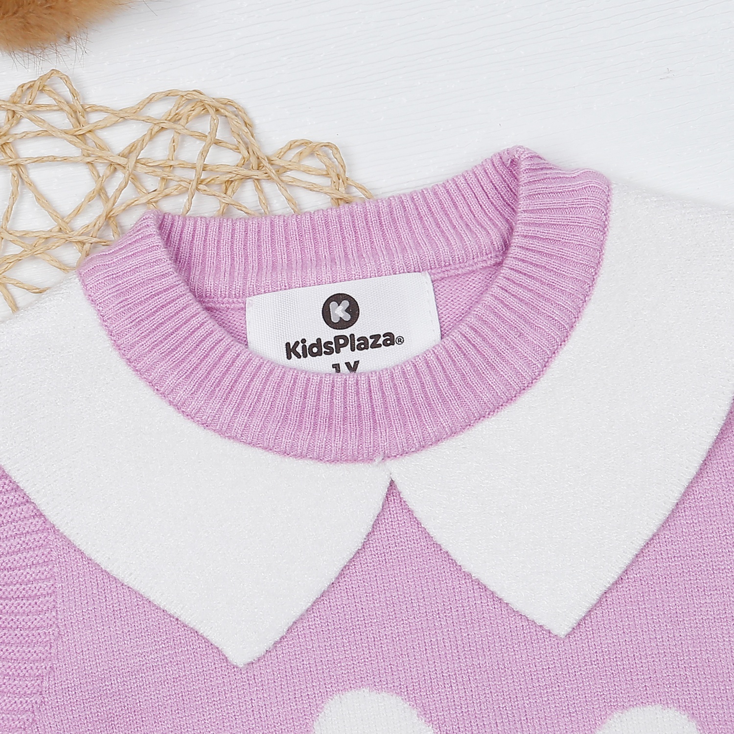 Áo gile len bé gái KidsPlaza họa tiết sâu cute HN22D hình 2