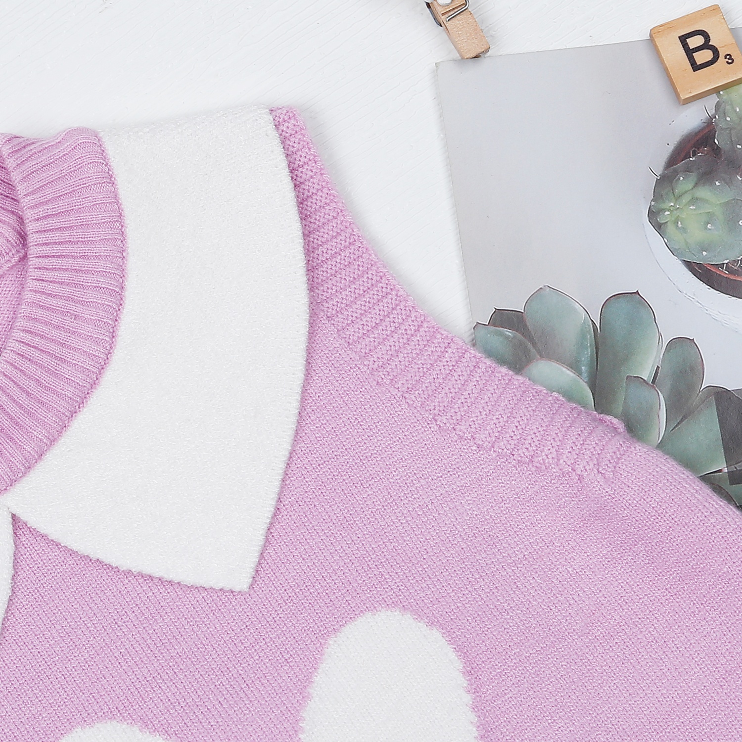 Áo gile len bé gái KidsPlaza họa tiết sâu cute HN22D hình 3