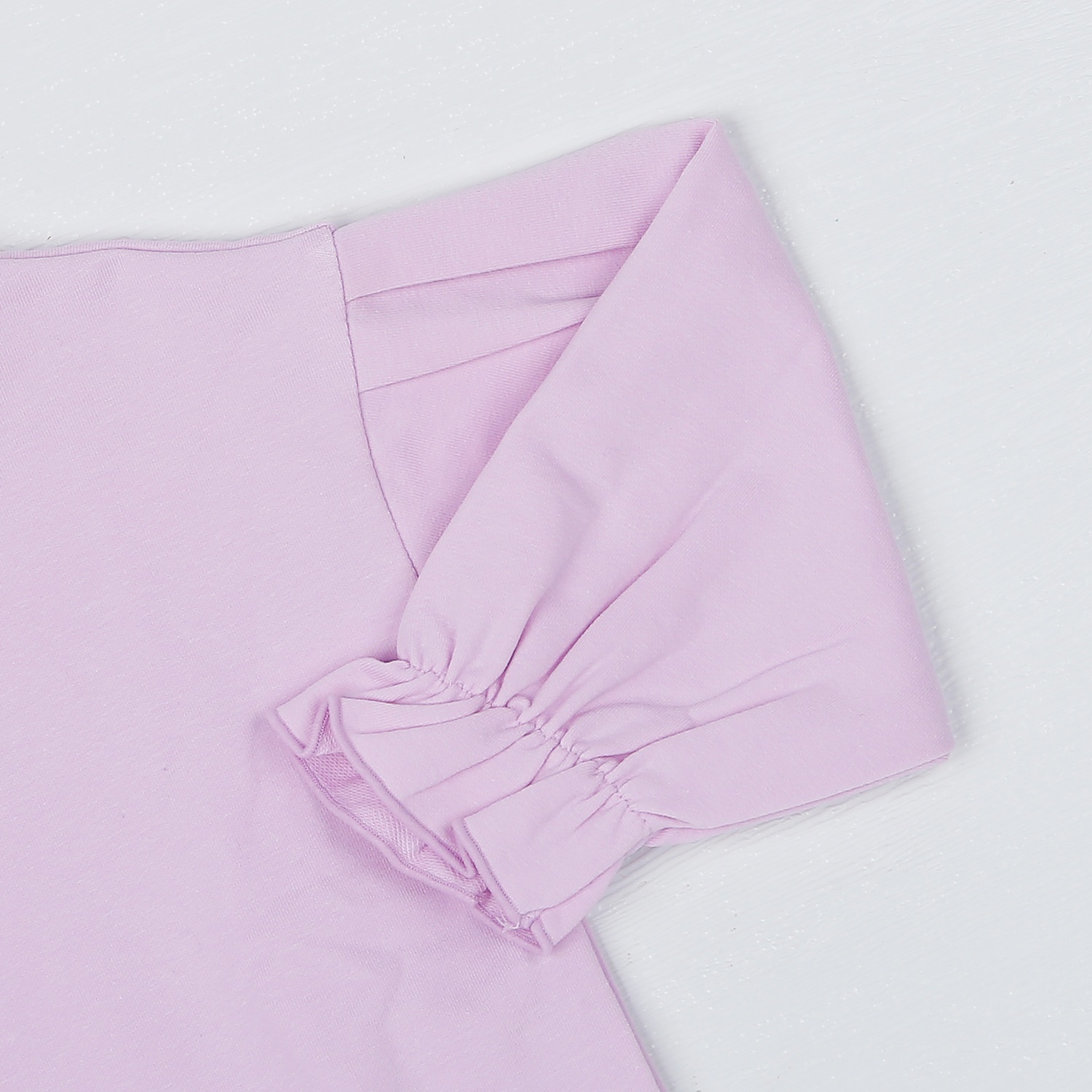 Bộ quần áo bé gái dài tay KidsPlaza nơ vai tay bồng HN22D (Tím) hình 4