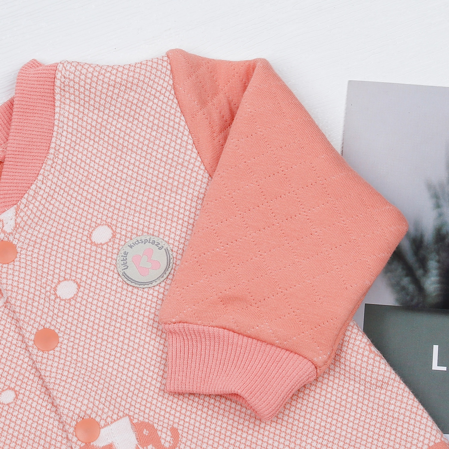 Body bé gái KidsPlaza cài giữa họa tiết voi bông HN22D (Hồng) hình 3