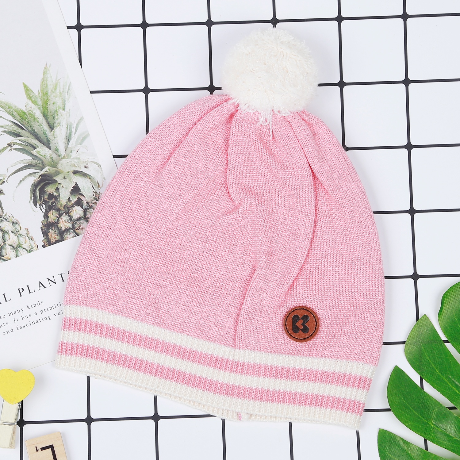 Mũ len bé gái KidsPlaza ND22D (hồng cam) hình 1