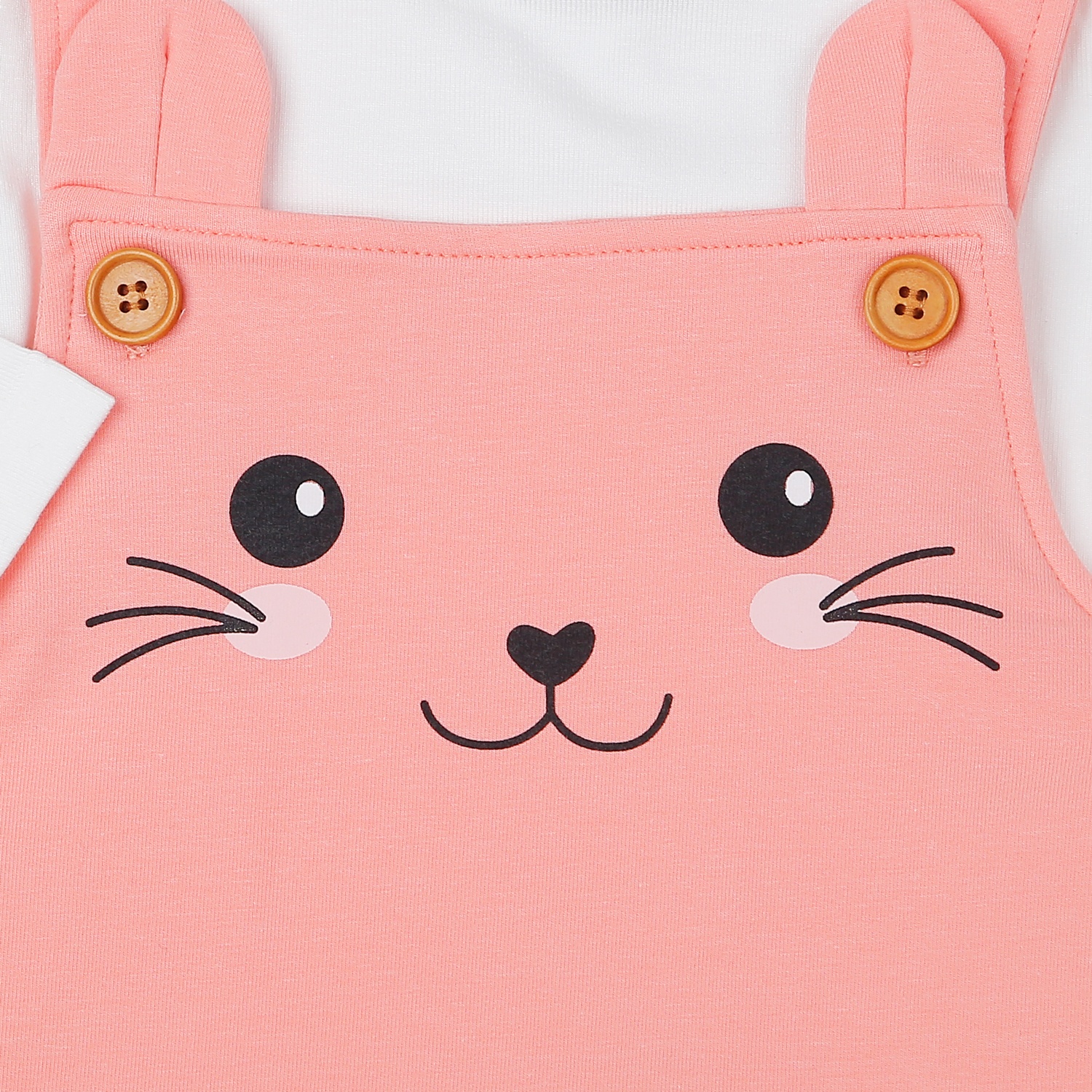 Set yếm bé gái KidsPlaza in mèo HN22T (Hồng cam) hình 5