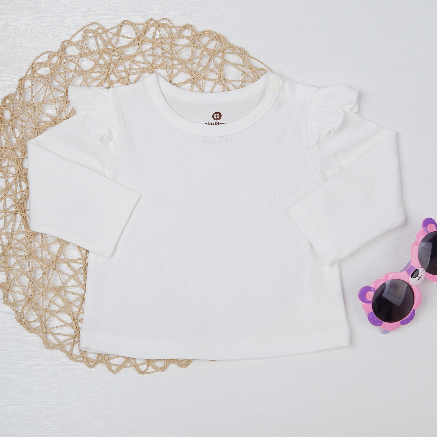 Set yếm bé gái KidsPlaza in mèo HN22T (Hồng cam) hình 3