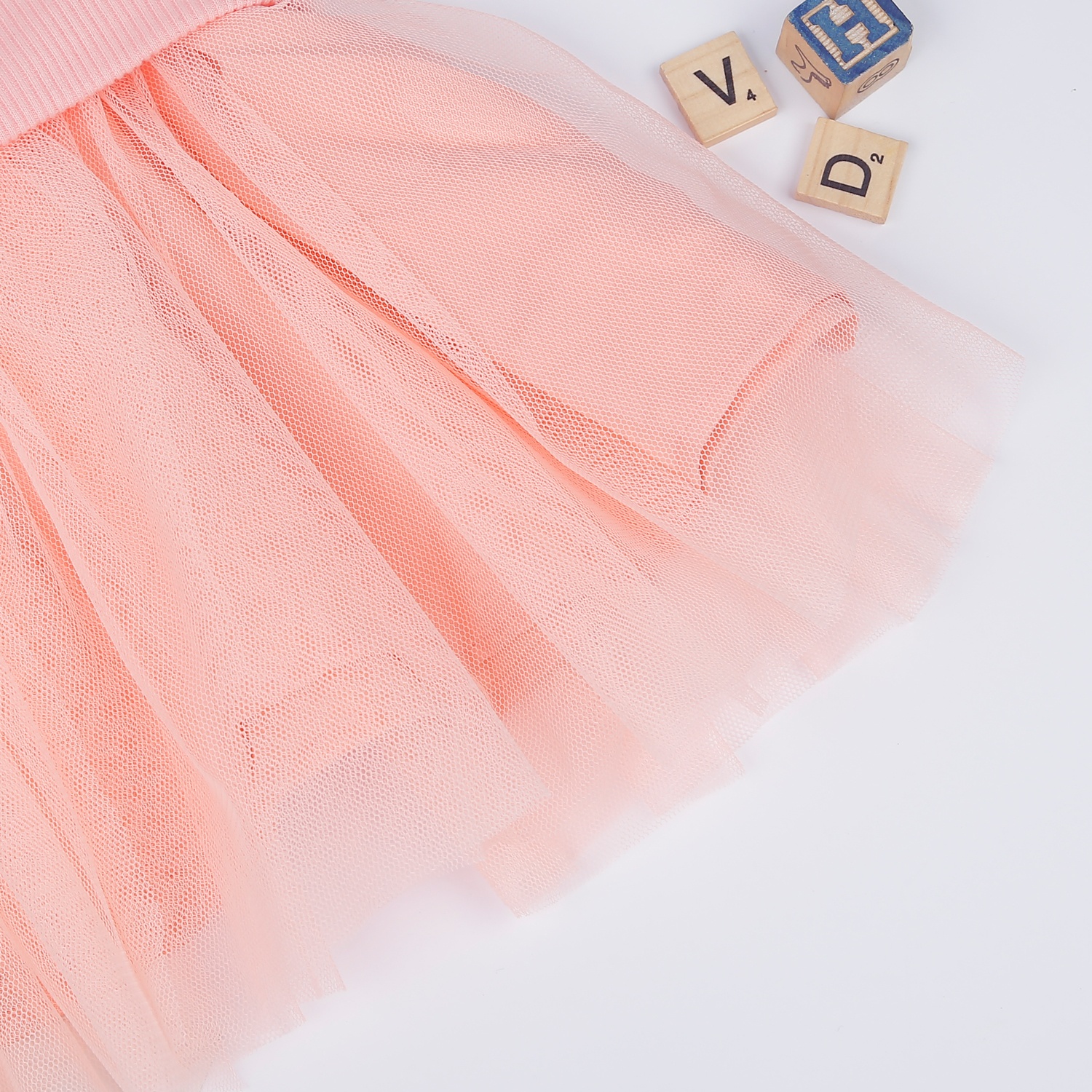 Váy bé gái tutu KidsPlaza in trái tim AT22T (Hồng Đậm) hình 4