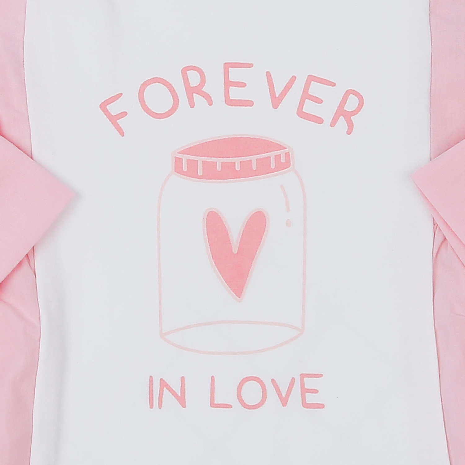 Váy dài tay bé gái in forever love KidsPlaza M22T (Trắng Hồng) hình 2