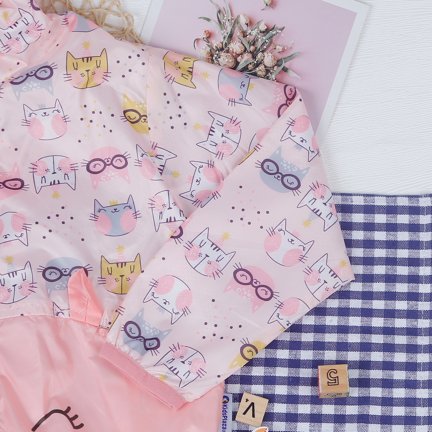 Áo gió bé gái KidsPlaza in hình mèo hồng M22T hình 3