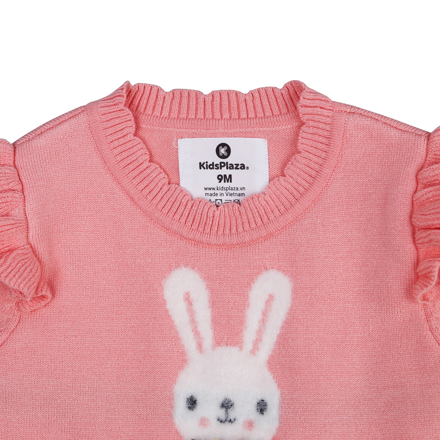 Áo len bé gái dài tay thỏ nơ hồng KidsPlaza HN21D hình 2