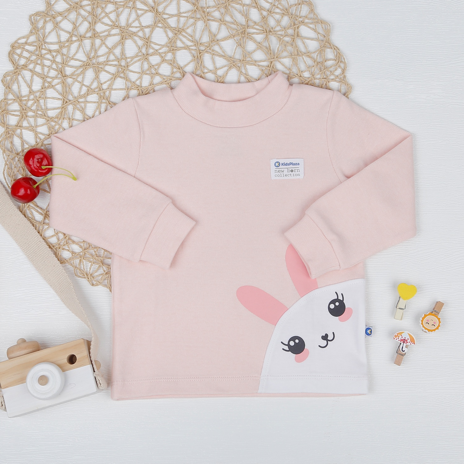 Áo nhung cổ 3 phân KidsPlaza in thú HN22D (Hồng)  hình 1